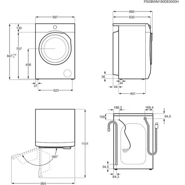 LAVADORA AEG L6FBI147P 10KG 1400RPM A LAVADORA AEG L6FBI147P 10KG 1400RPM A