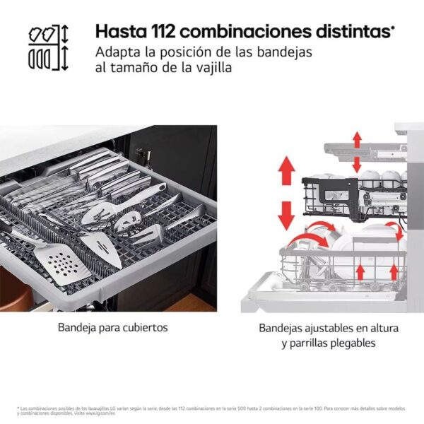 LAVAVAJILLAS LG DF273FV A INOX 3ªBANDEJA