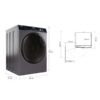 LAVADORA SECADORA HAIER HWD80B14939S8IB 8/5 INOX