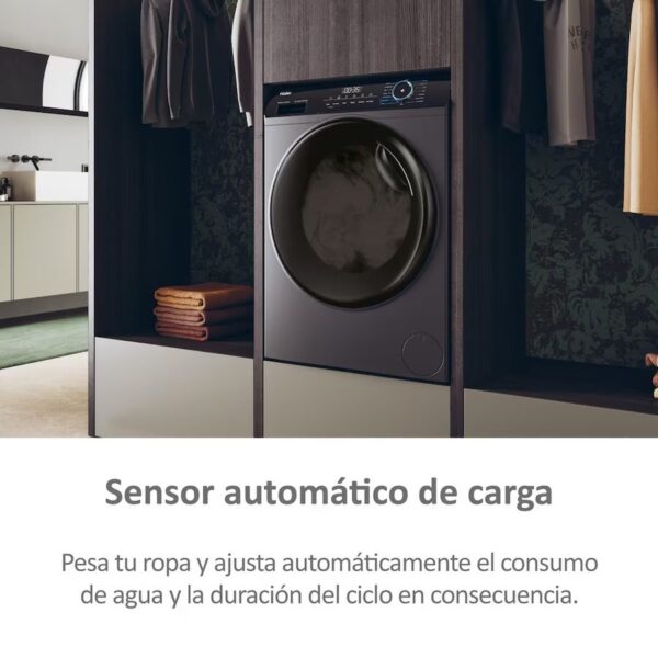 LAVADORA SECADORA HAIER HWD80B14939S8IB 8/5 INOX