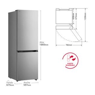 COMBI LG GBBSJ10EPY NF 186X60 E INOX
