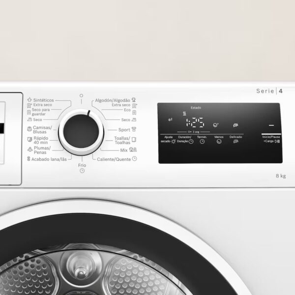SECADORA BOSCH WTR83200ES 8KG B.CALOR E BLANCO