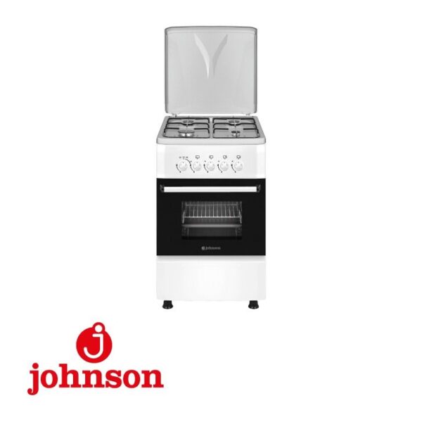 COCINA JOHNSON 50X58,2X87CM 4 FUEGOS+HORNO BLANCA BUTANO ENCIMERA INOX COCI50BB