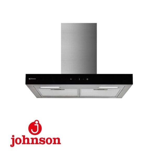 CAMPANA TIPO T JOHNSON 60CM TIPO T 800M3/H CRISTAL NEGRO/INOX SIROCO608NX