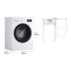 LAVADORA LG F4A10S8NWK 8KG 1400RPM A SLIM
