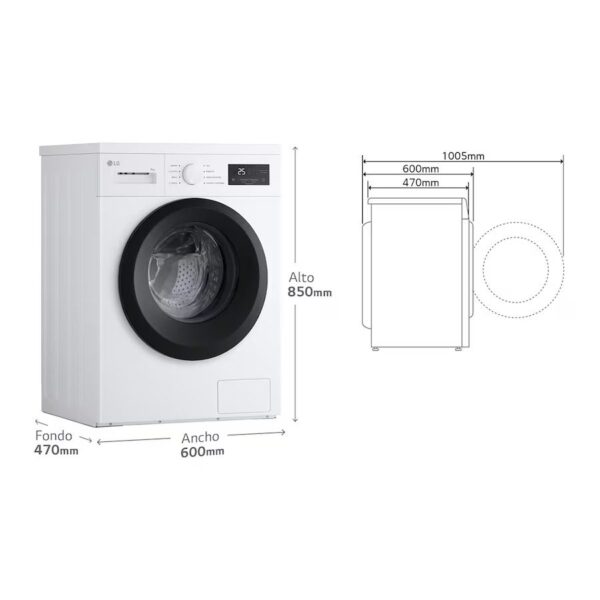 LAVADORA LG F4A10S8NWK 8KG 1400RPM A SLIM