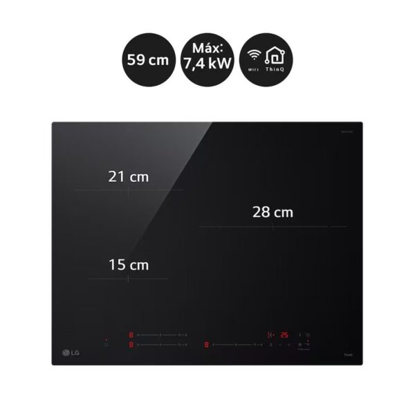 INDUCCION LG CI5Z2420BN 3 ZONAS 28CM