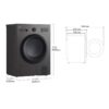 SECADORA LG RHA1008NDK 8KG B. CALOR D INOX