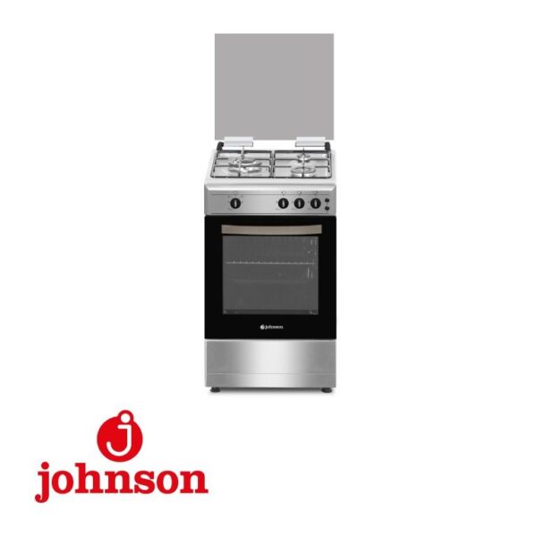 COCINA DE GAS JOHNSON 50CM 3 FUEGOS + HORNO GAS NATURAL INOX COCI50G3X1