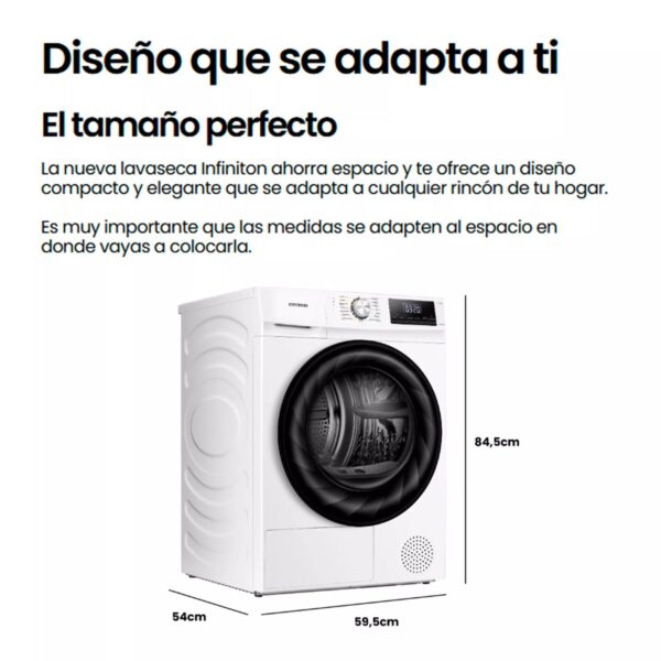 LAVADORA SECADORA INFINITON WSDY85ADWN 8/5KG 1400R