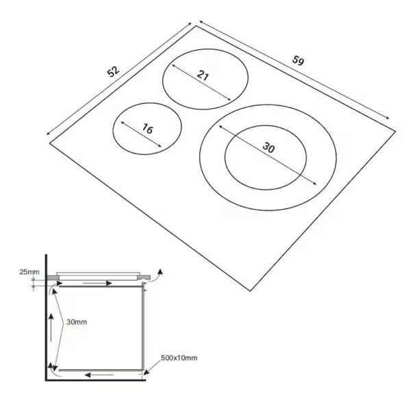 INDUCCION FAGOR 3IF332AC 3 ZONAS 30 CMS. INDUCCION FAGOR 3IF332AC 3 ZONAS 30 CMS.