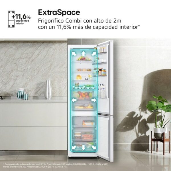 COMBI LG GBBSJ20DSW NF 203X60 D BLANCO COMBI LG GBBSJ20DSW NF 203X60 D BLANCO