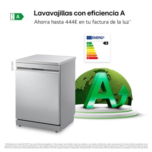 LAVAVAJILLAS LG DF273FV A INOX 3ªBANDEJA