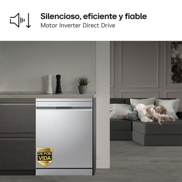 LAVAVAJILLAS LG DF273FV A INOX 3ªBANDEJA