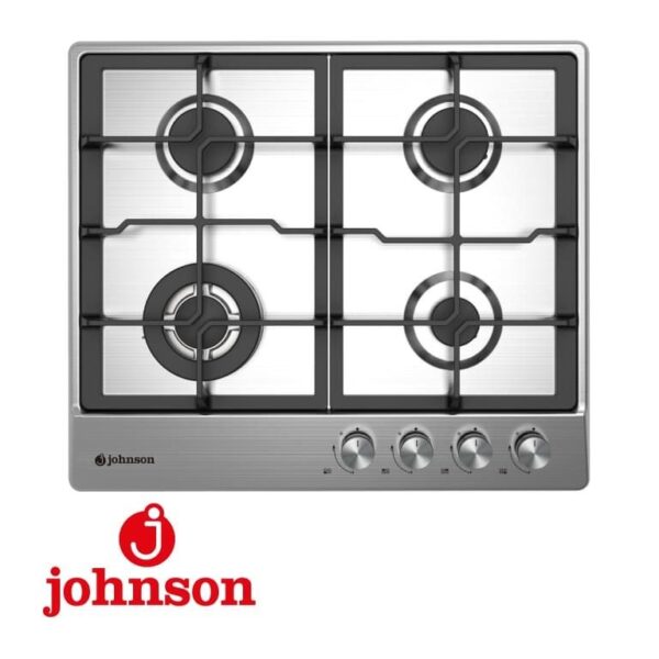 ENCIMERA GAS JOHNSON 4 FG 60CM TRIPLE ANILLO PARRILLA FUNDICION INOX JAMA4BX1