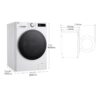 LAVADORA SECADORA LG F4DR6009A1W 9/6KG 1400RPM D/A