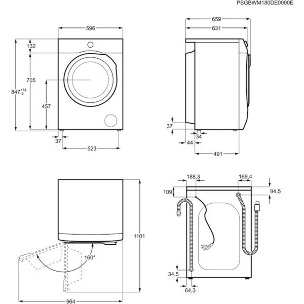 LAVADORA AEG LFA6I8272A 8KG 1200RPM A