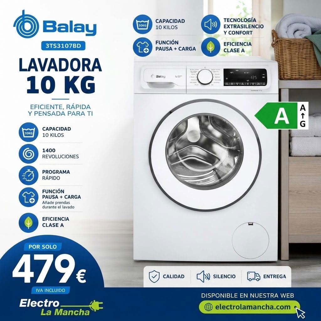 Lavadora Balay 10KG 479€