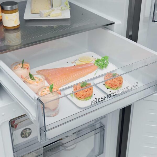 COMBI HAIER HDPR1618CNPK 185x60 CLASE C NF INOX COMBI HAIER HDPR1618CNPK 185x60 CLASE C NF INOX