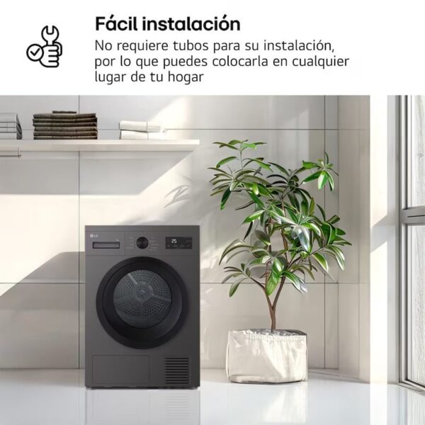 SECADORA LG RHA1008NDK 8KG B. CALOR D INOX