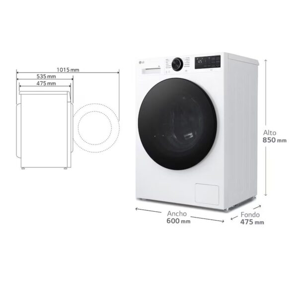 LAVADORA LG F2X50S8TLB 8KG 1200RPM A-30% FONDO REDUCIDO