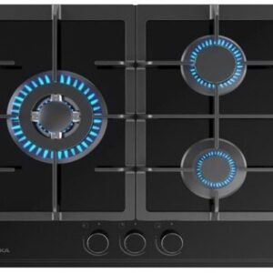 ENCIMERA TEKA GBC63110KBB 3F BUTANO CRISTAL NEGRO