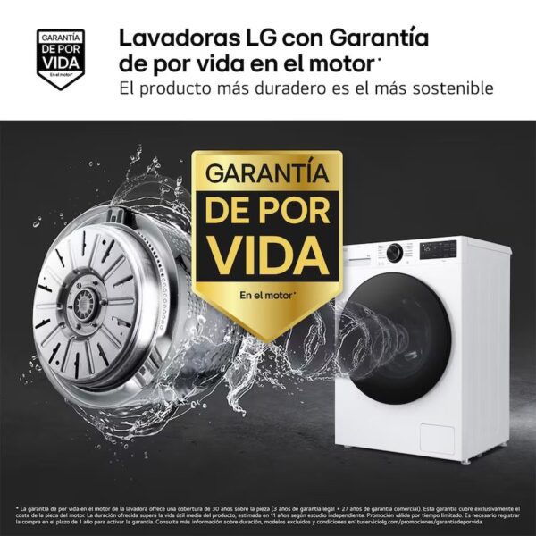 LAVADORA LG F2X50S8TLB 8KG 1200RPM A-30% FONDO REDUCIDO