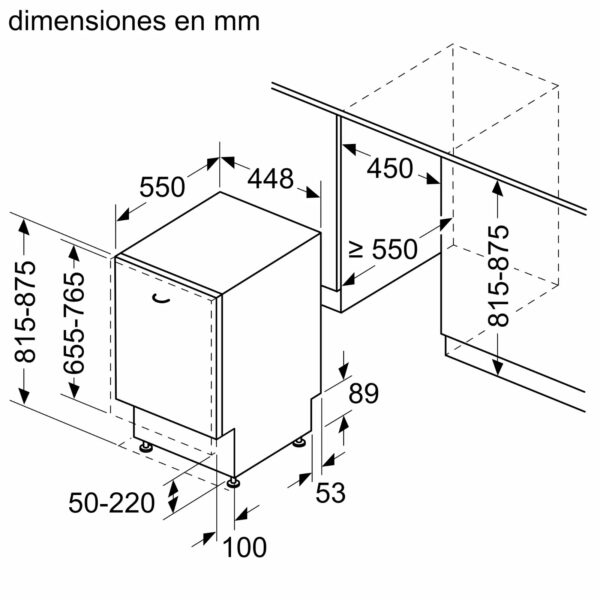 LAVAVAJILLAS INTEGRABLE BALAY 3VT5332DA 45CM D 3ªBANDEJA