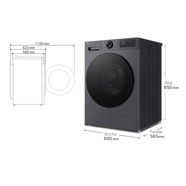 LAVADORA LG F4X5009TBB 9KG 1400RPM A-40% GRAFITO