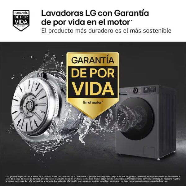 LAVADORA LG F4X5009TBB 9KG 1400RPM A-40% GRAFITO