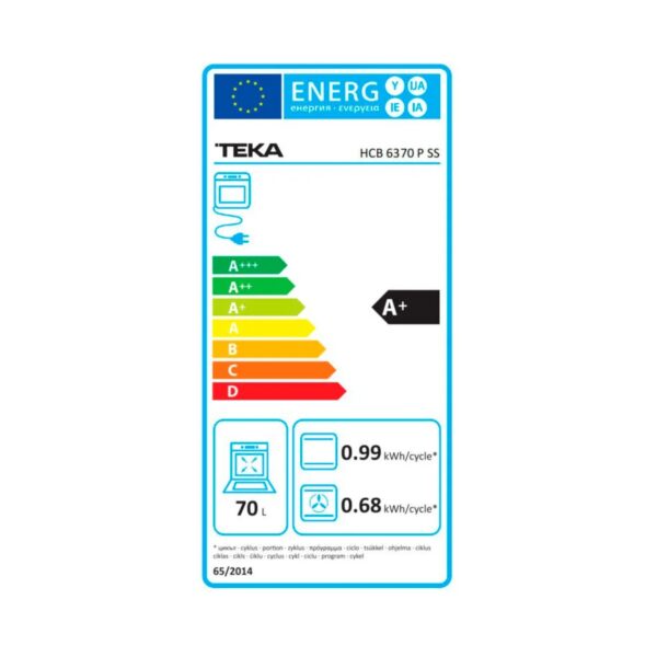 HORNO TEKA HCB6370P SS MULTIFUNCION  PIROLITICO A+ INOX