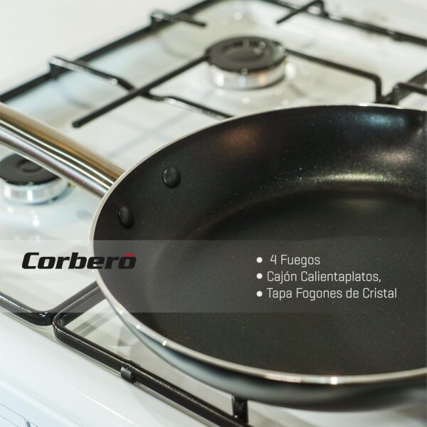 COCINA CORBERO CCSF60420BW 60x63 4F BUTANO