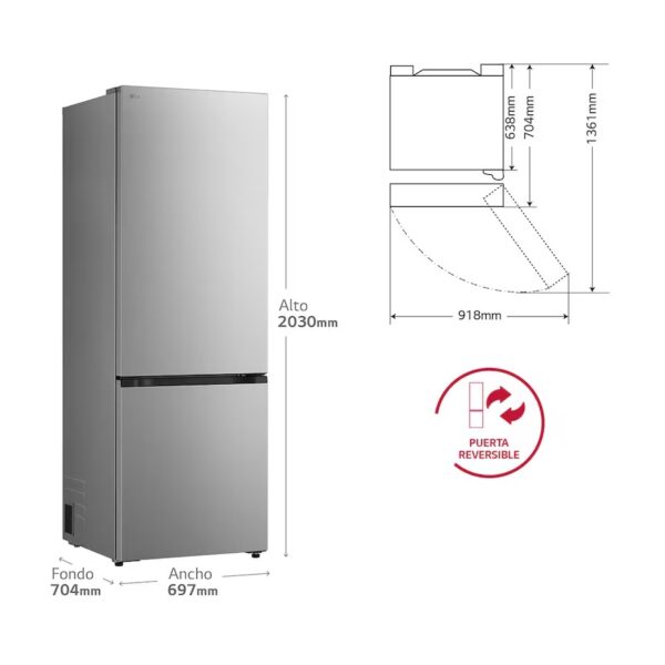 COMBI LG GBBW322DPY NF 203X70 D INOX